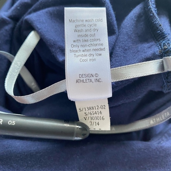 Athleta Navy Ruched Stretchy Tulip Tank Dress, XS - Picture 13 of 14